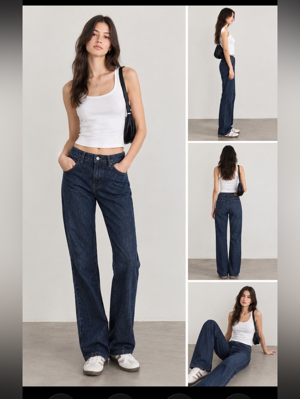uniqlo U Vintage Dark Wash Straight Leg Jeans